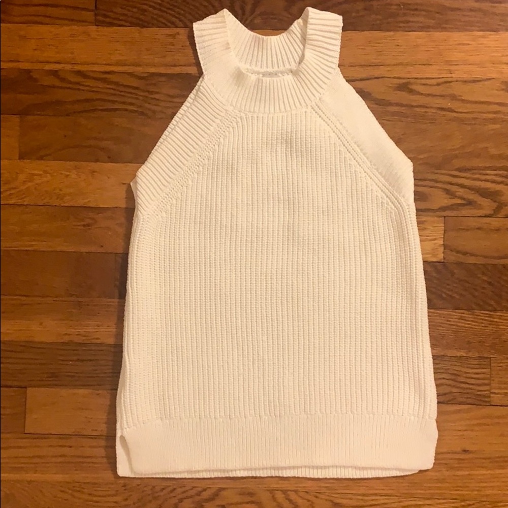 White LOFT sweater tank sz XS